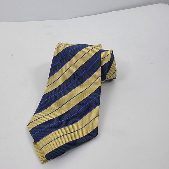 Trussini Cravatte Hand Made Silk Tie Italy Striped Size  61" - Picture 1 of 5